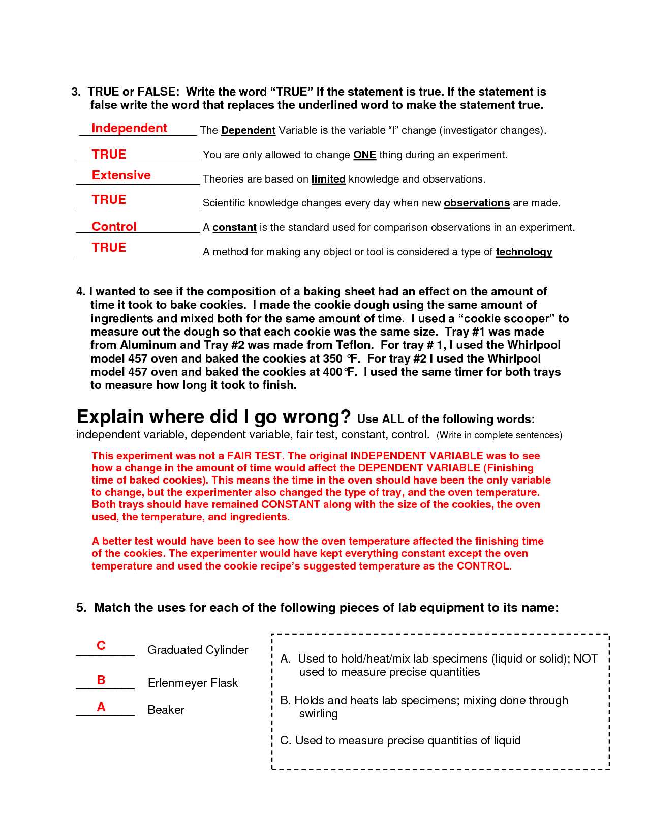 physical science chapter 5 review answers