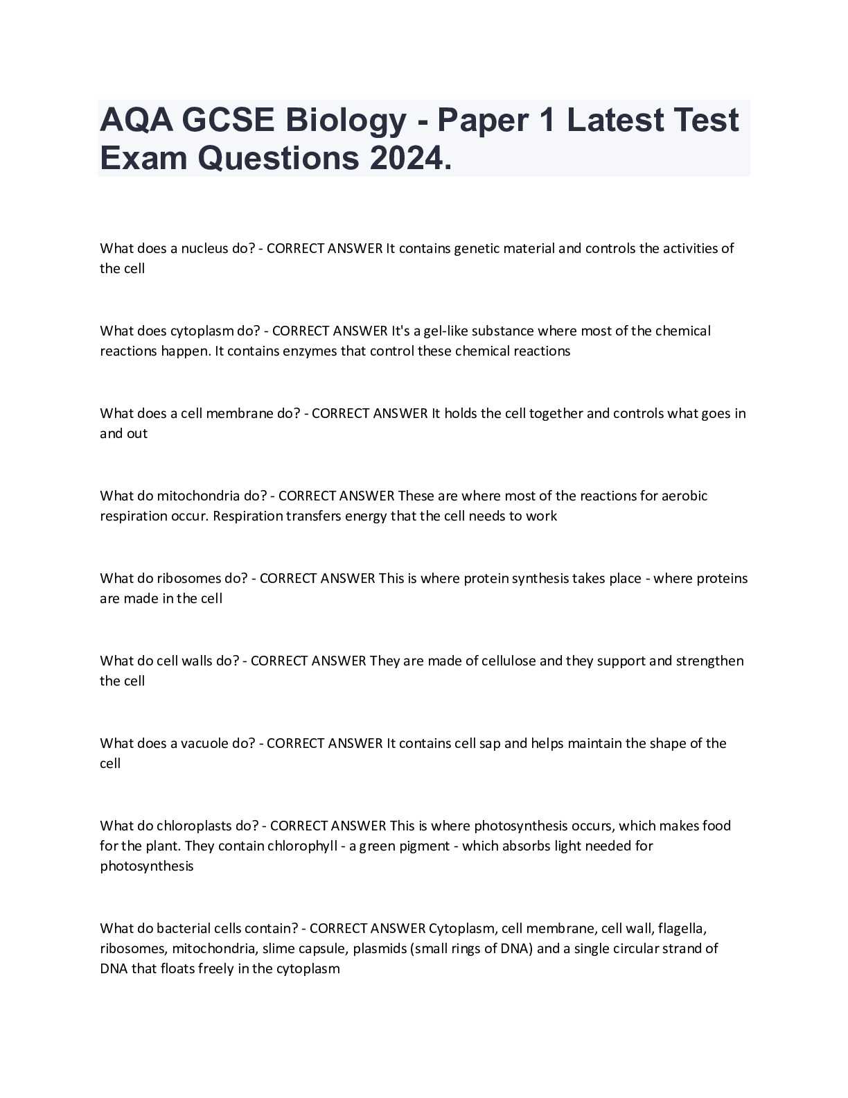 enzymes exam questions and answers