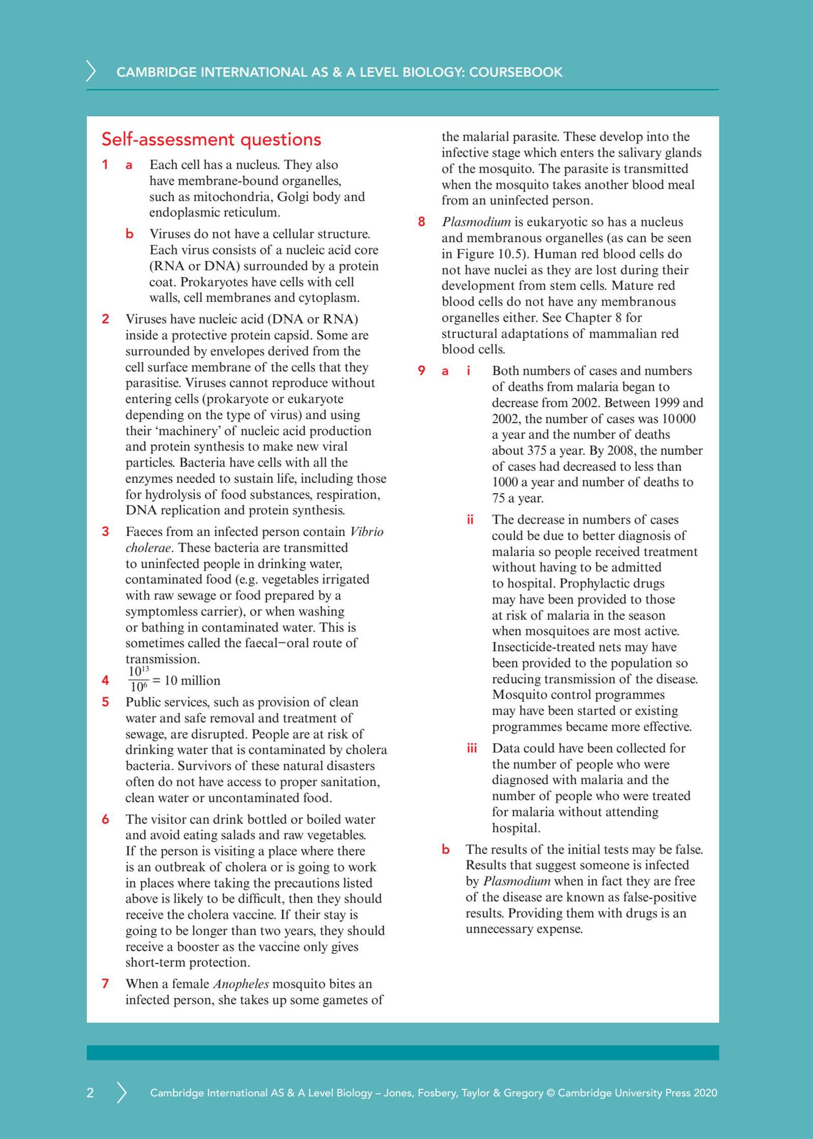 chapter 2 assessment biology answers