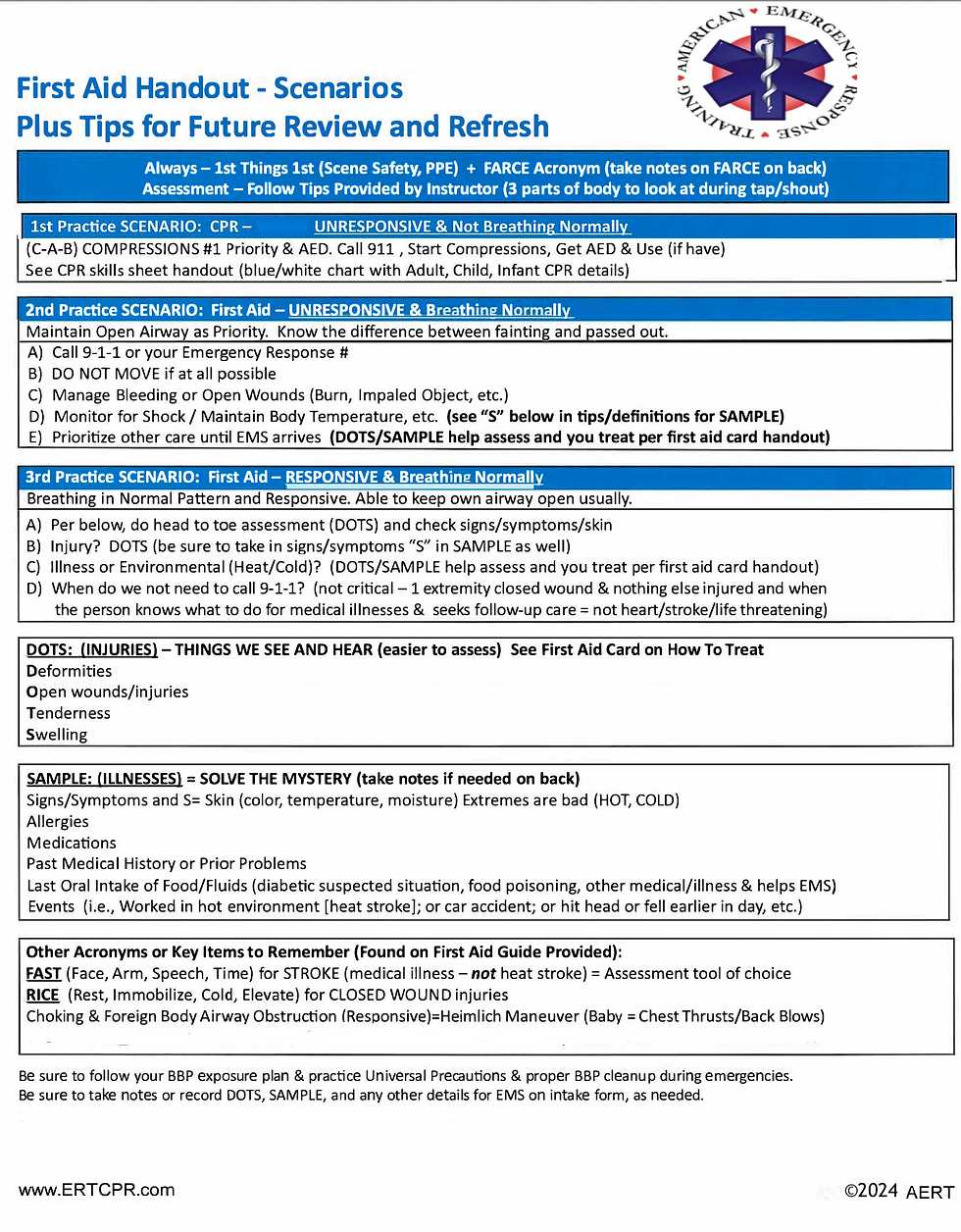 cpr aed test answers