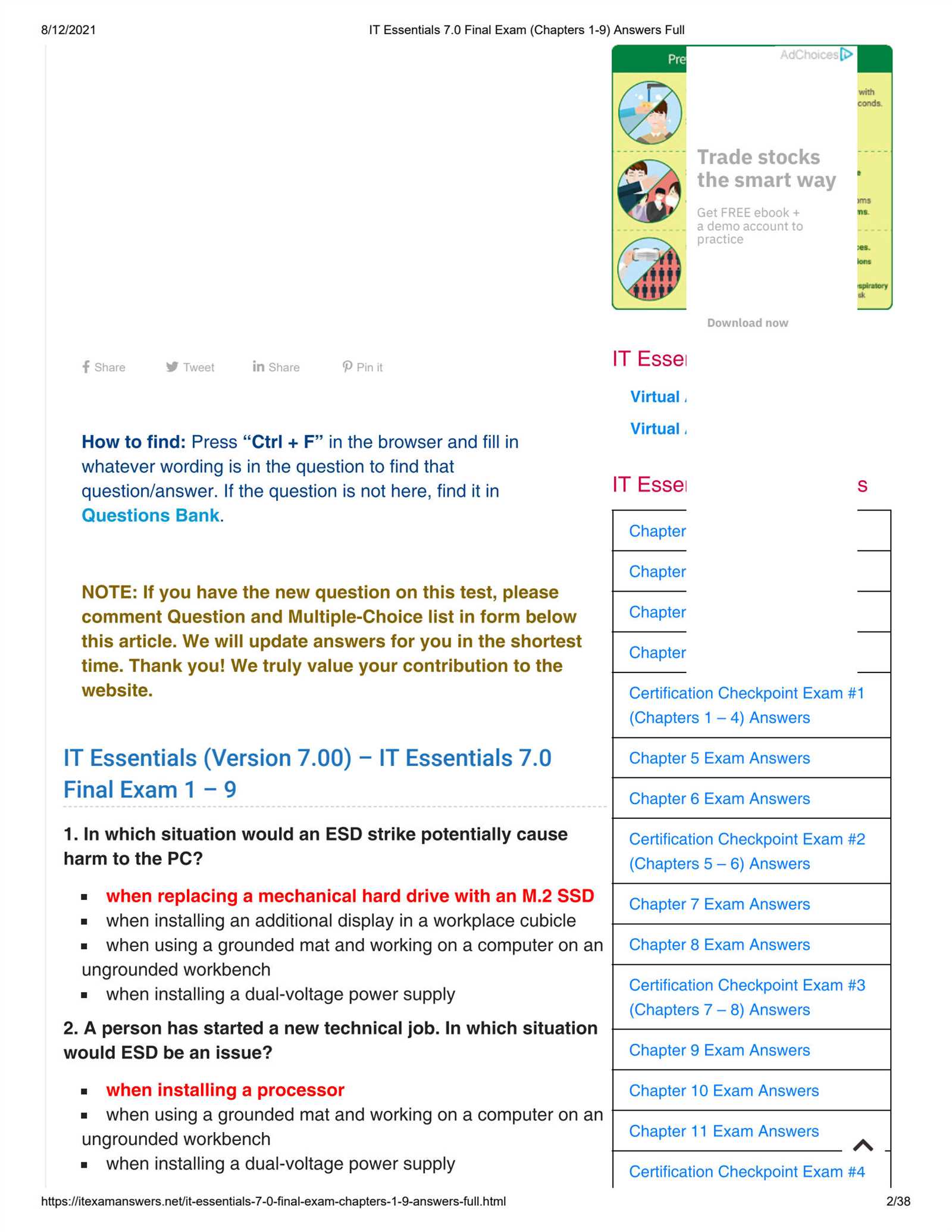 it essentials checkpoint exam 7 8 answers