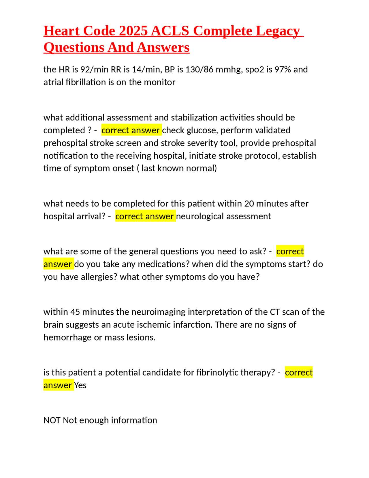 heartcode acls answers