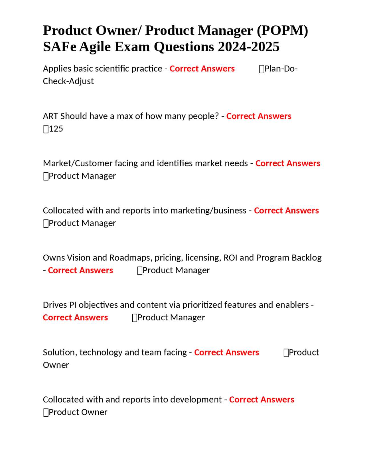 safe popm 6.0 exam questions and answers