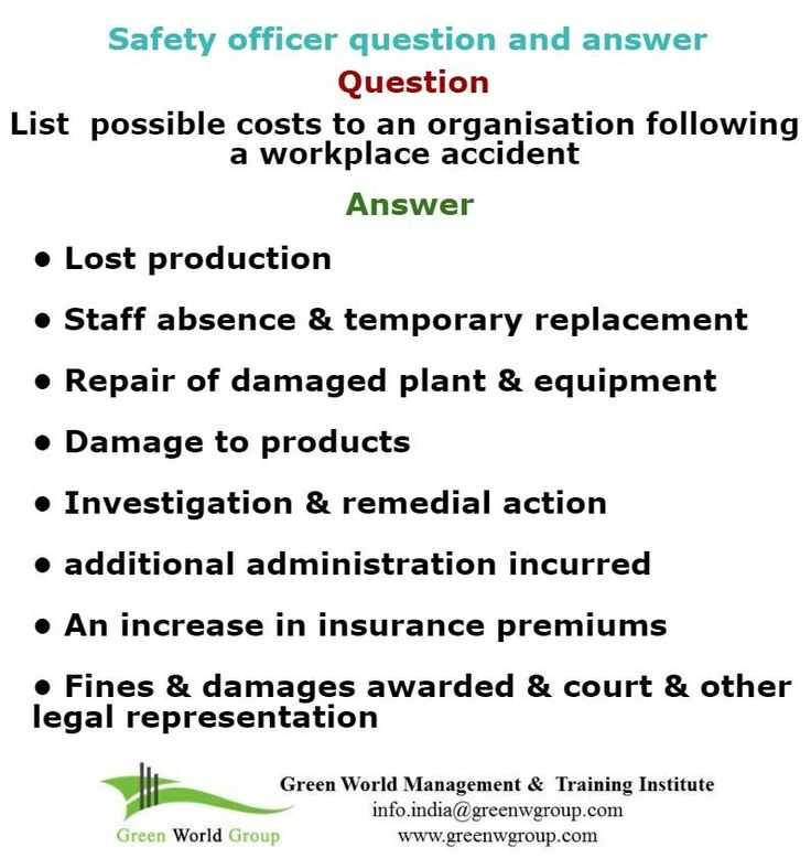 safety officer exam questions and answers