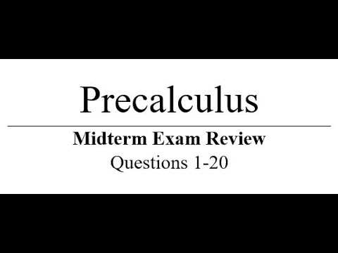 precalculus semester exam review answers