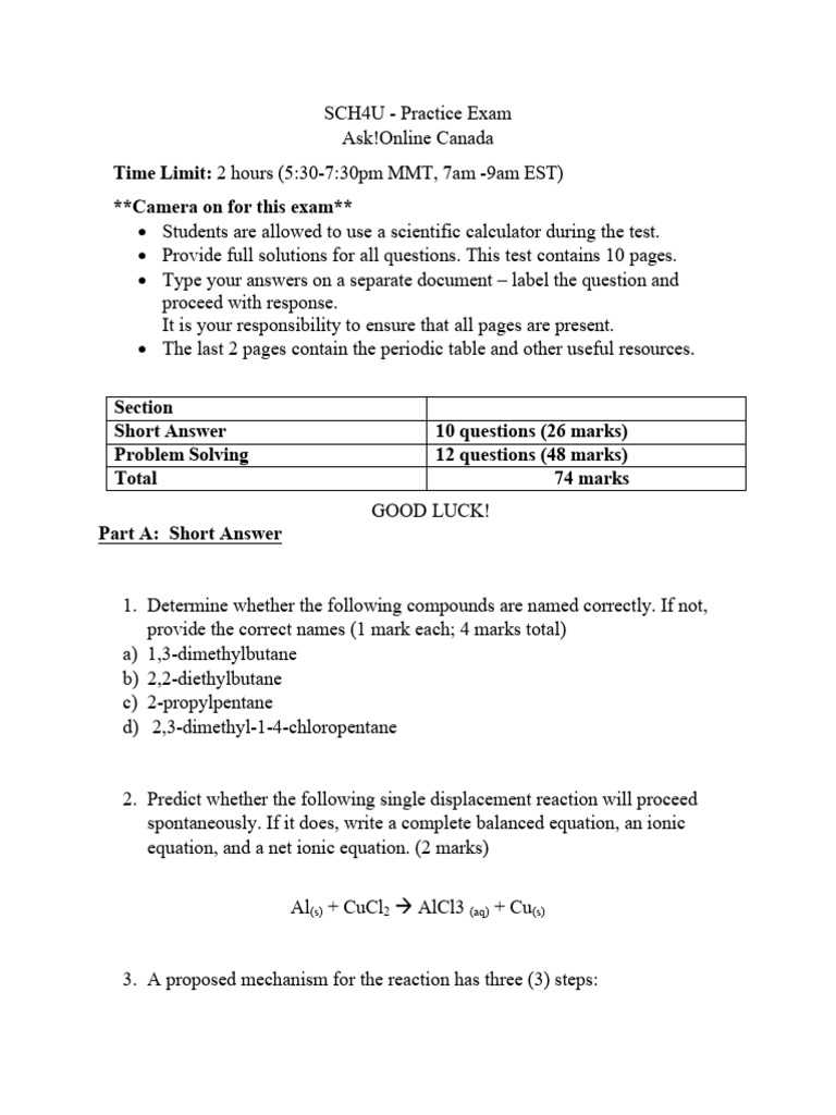 sch4u practice exam with answers