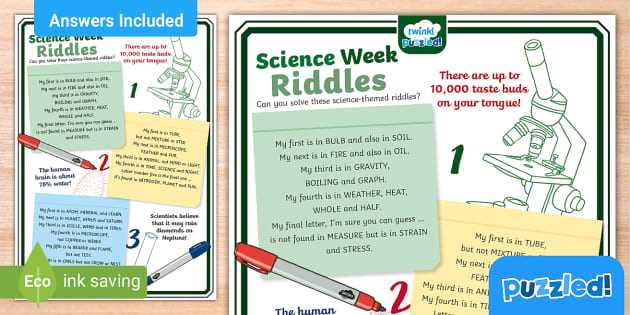 scientific riddles and answers