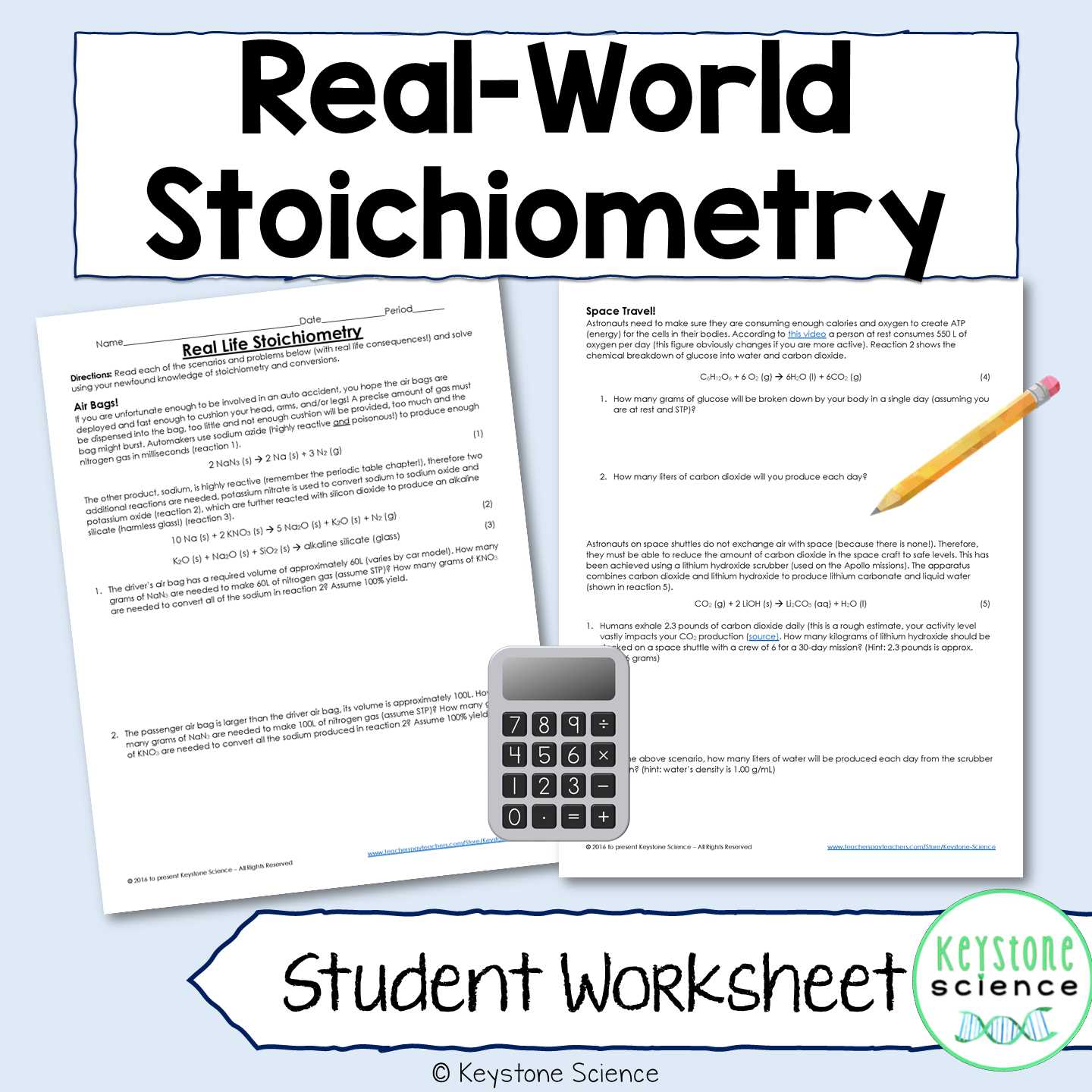 stoichiometry exam answer key