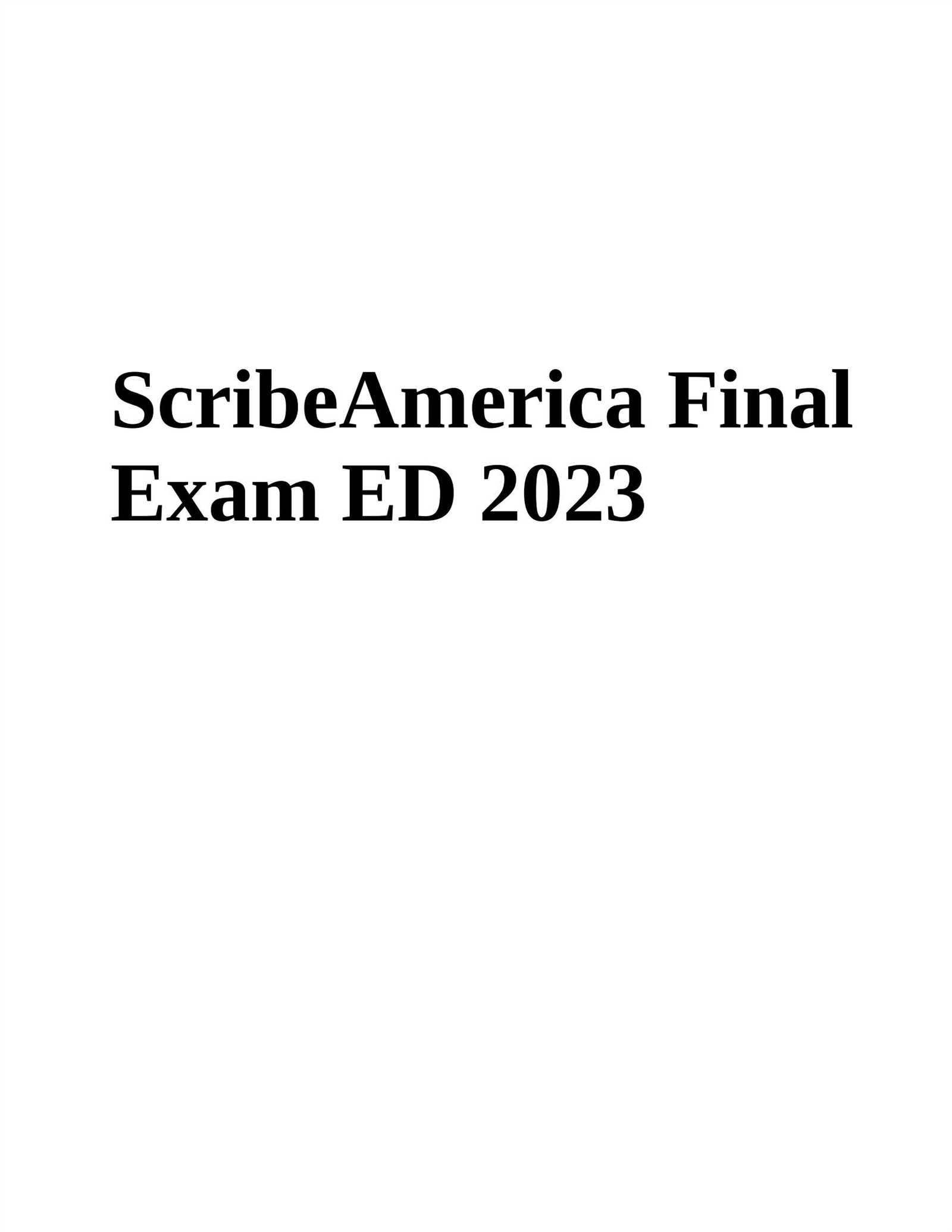 scribeamerica introductory exam