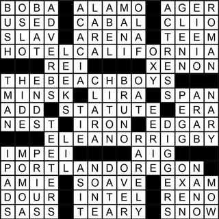 long exam answer crossword clue