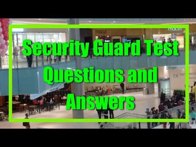 security guard exam answers nevada