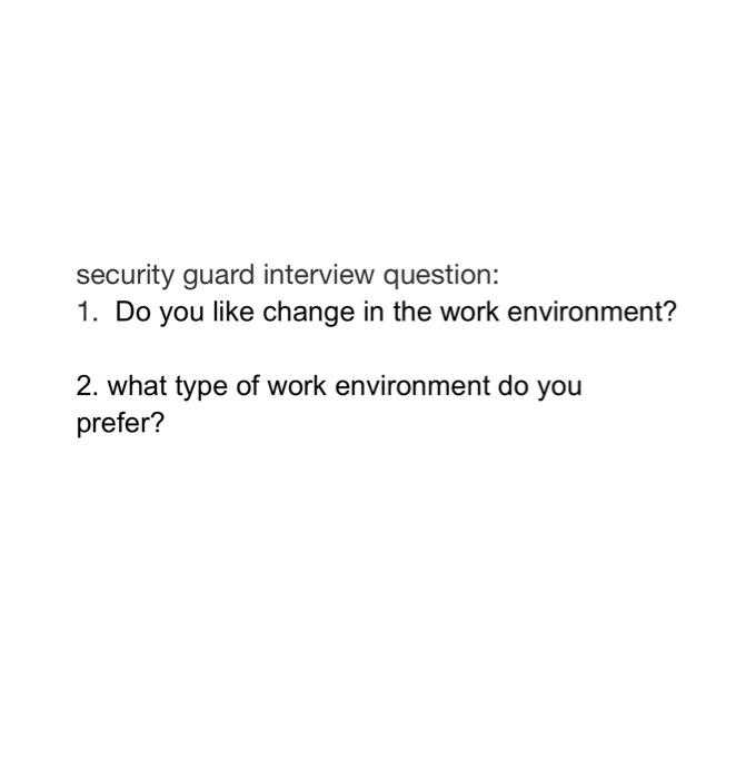 security guard interview question and answer