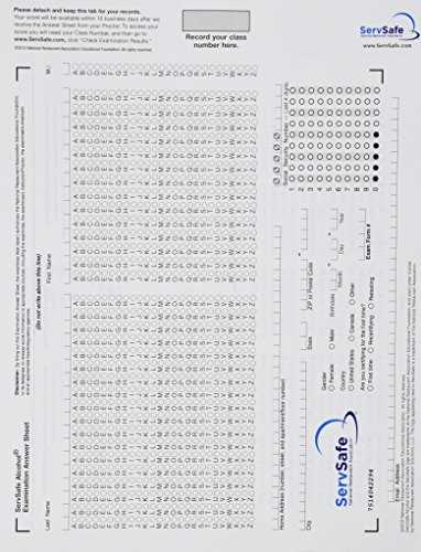 servsafe practice exam answer key