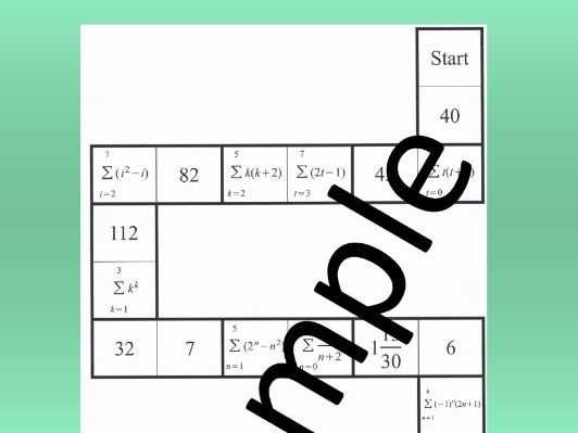 sigma notation worksheet answers