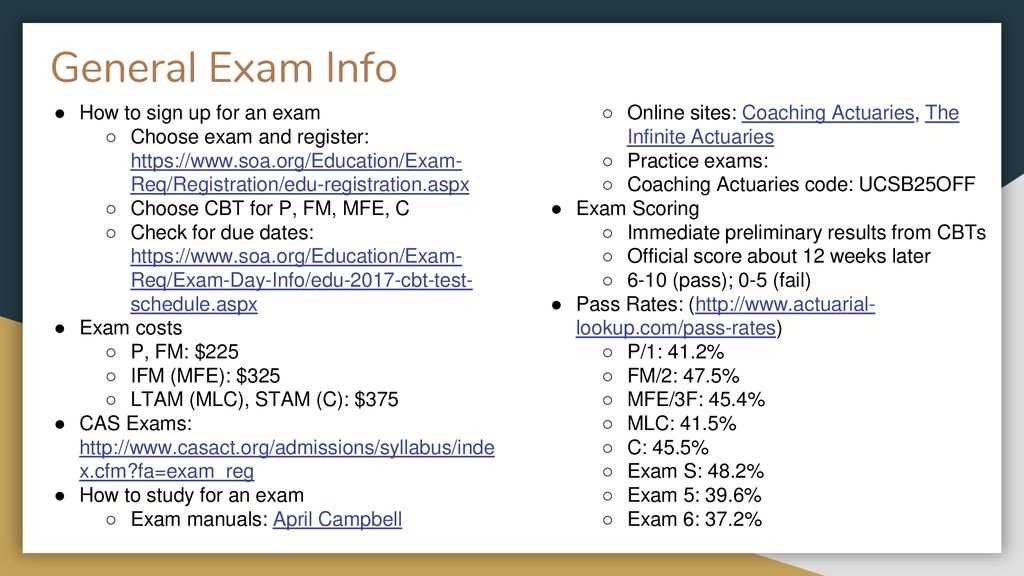 mfe exam dates