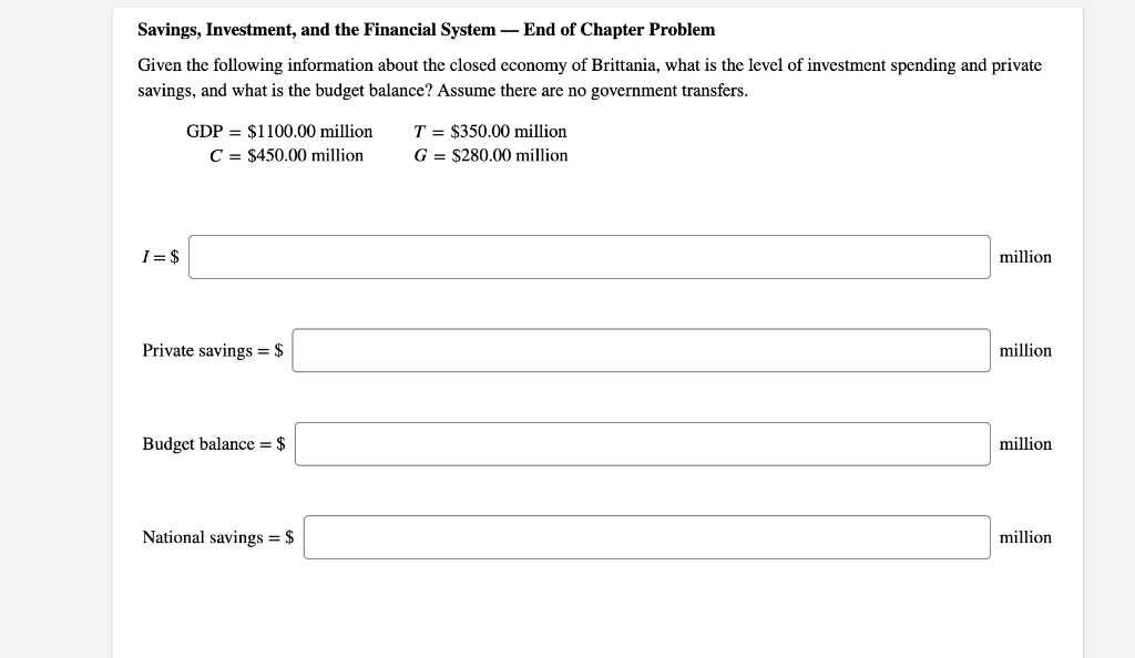 chapter 26 saving investment and the financial system answers