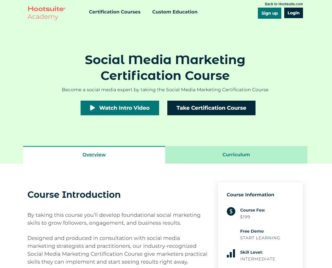 social media marketing certification course exam answers