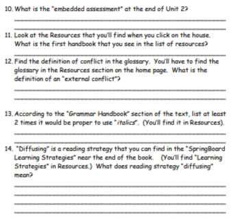 springboard online answers