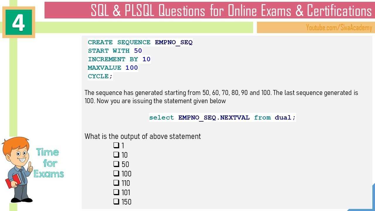 sql exam questions and answers