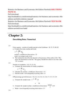 statistics for business and economics 12th edition answer key