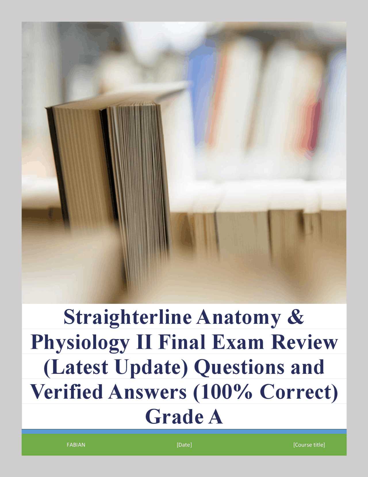 straighterline anatomy and physiology final exam