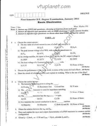 basic electronics exam questions and answers