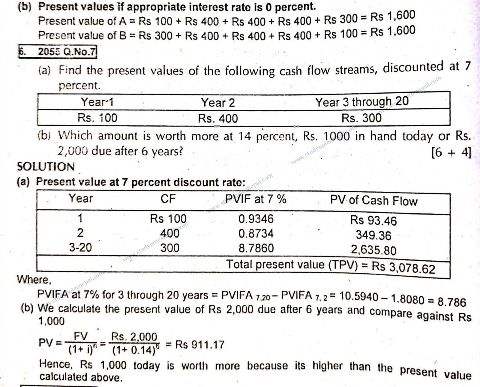 time value of money exam questions and answers