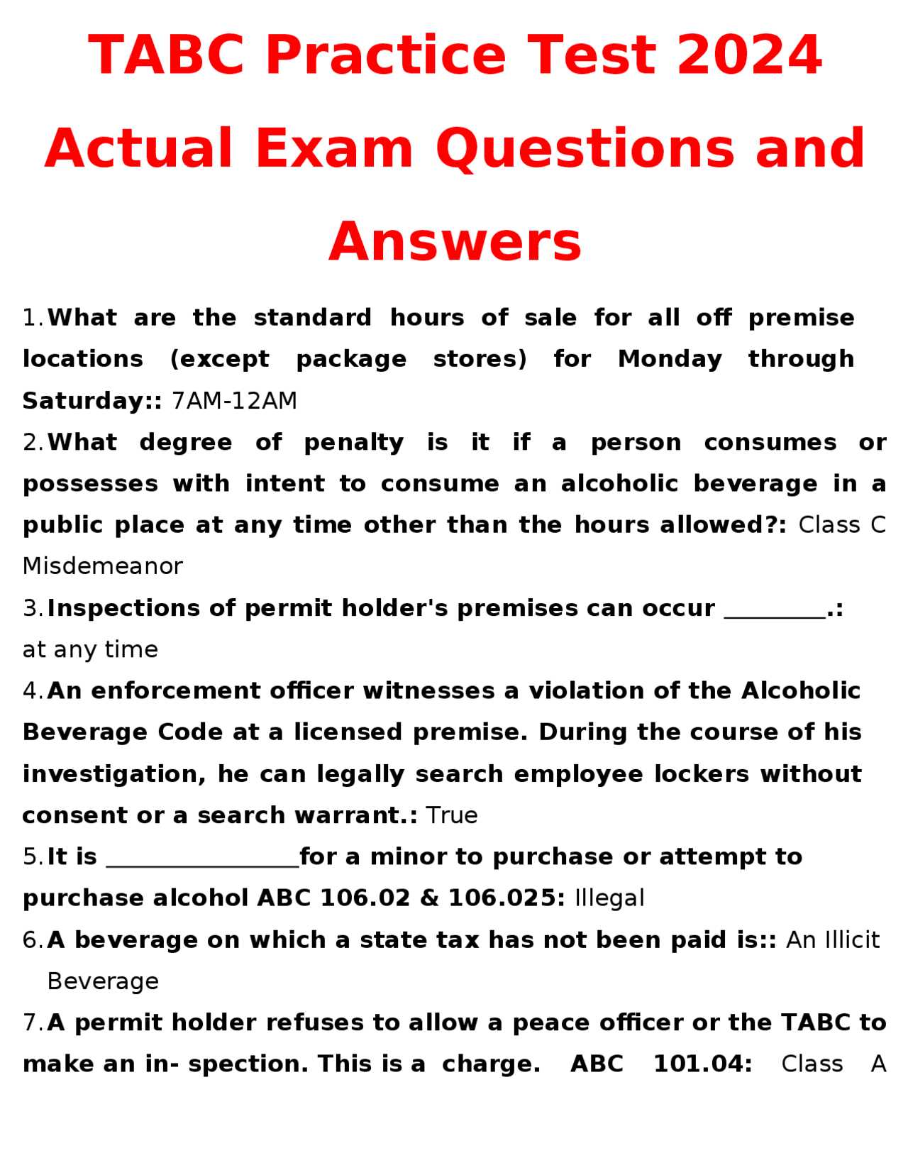 final exam tabc test answers