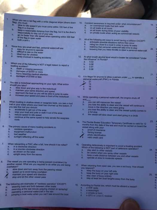 california boating final exam b answers