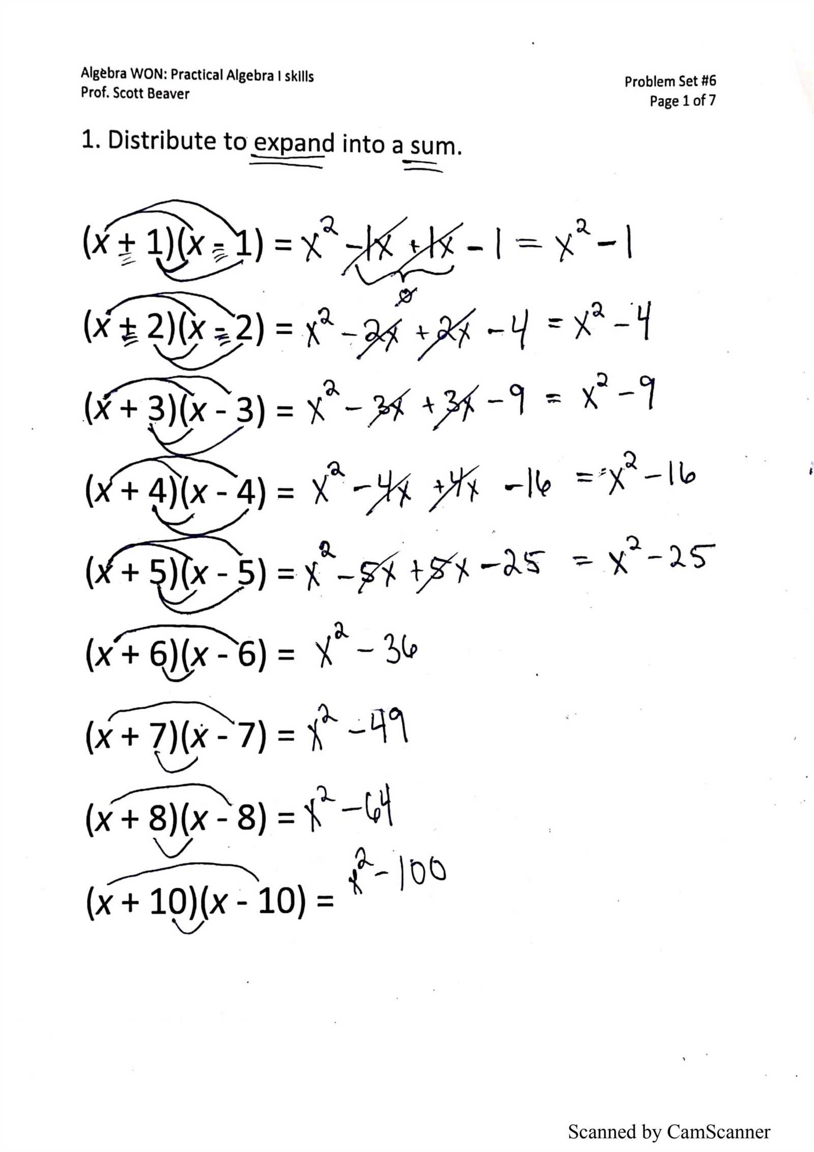 skills practice answers algebra 1