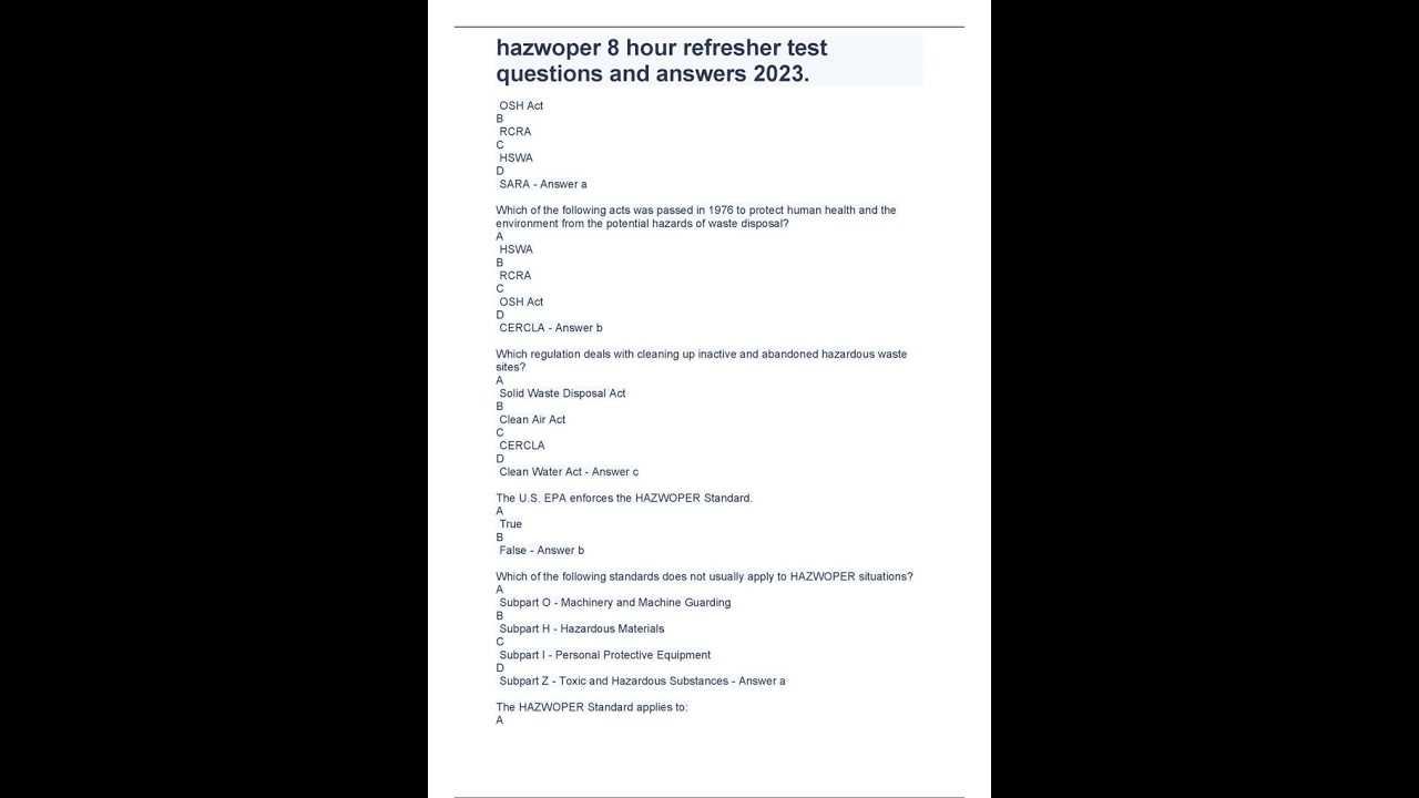 360 training hazwoper final exam answers