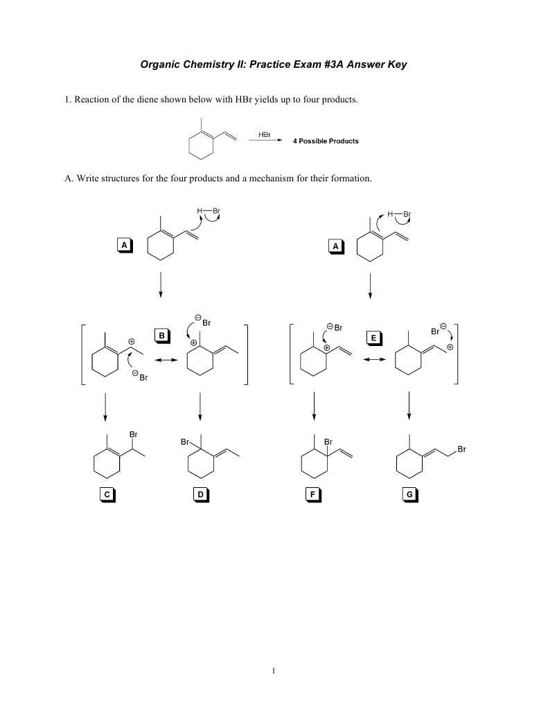 organic chemistry practice exam