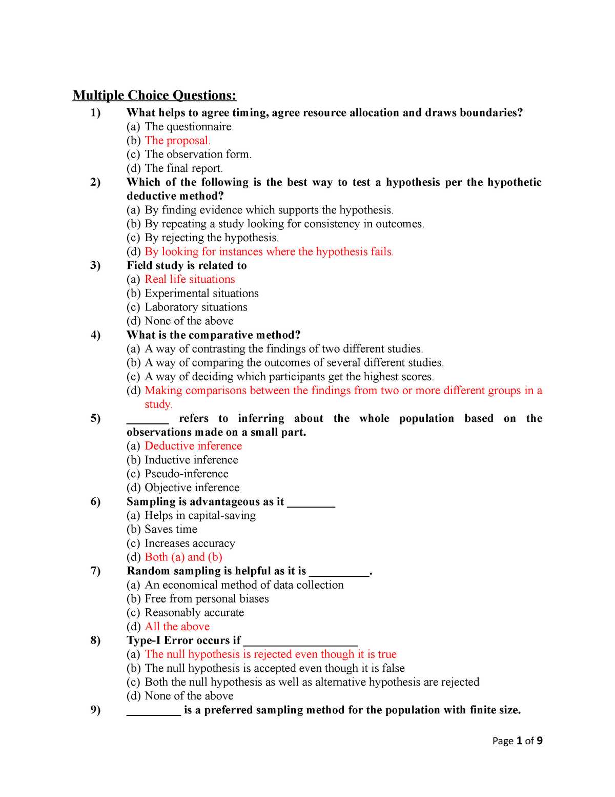 research methodology final exam questions and answers doc