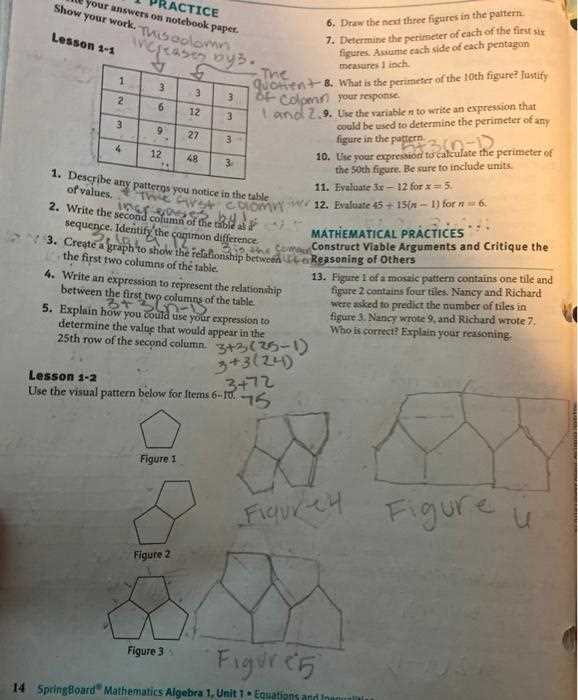 algebra 2 springboard answers