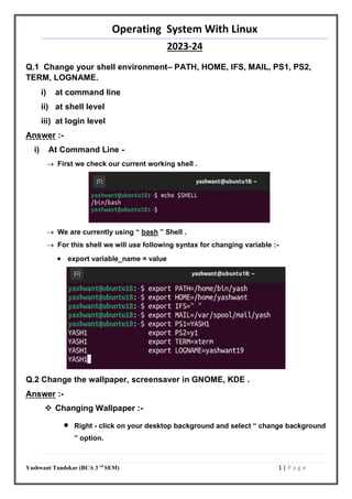 linux exam questions and answers