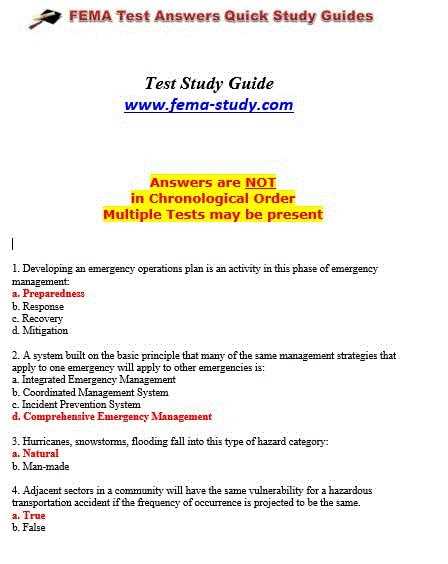 fema is 100c exam answers