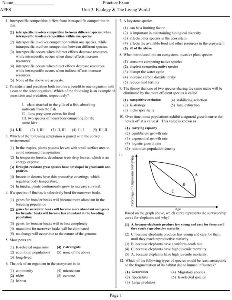 unit 3 ap environmental science practice exam answers