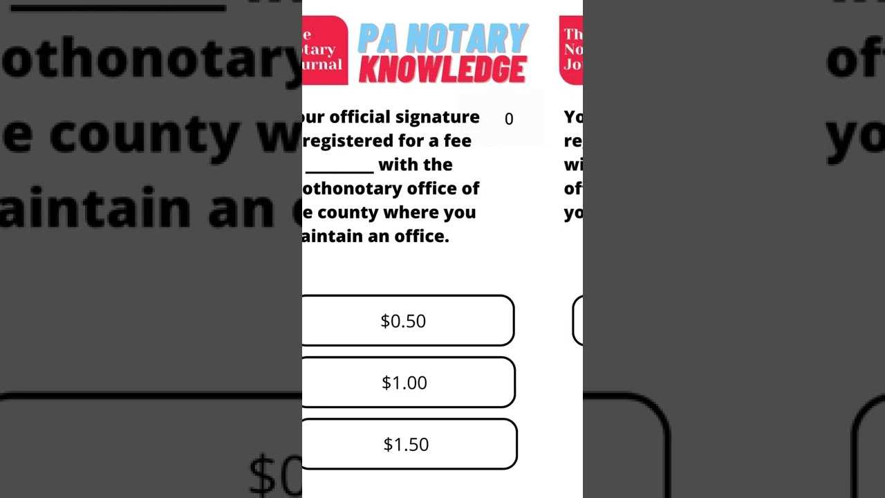 pa notary exam answers