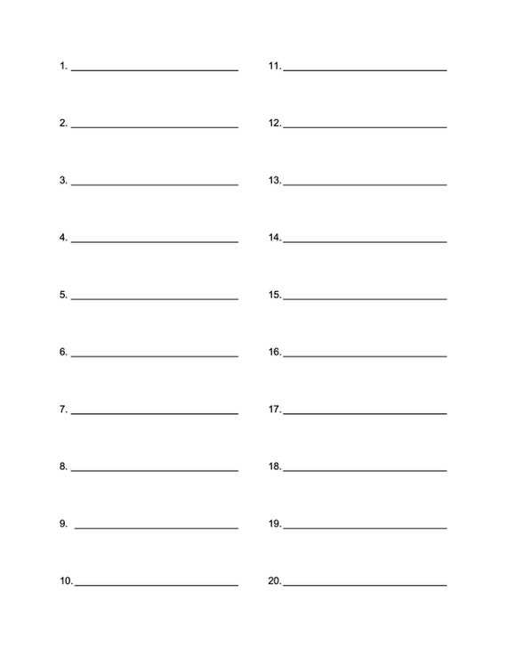 blank answer sheet 200 questions