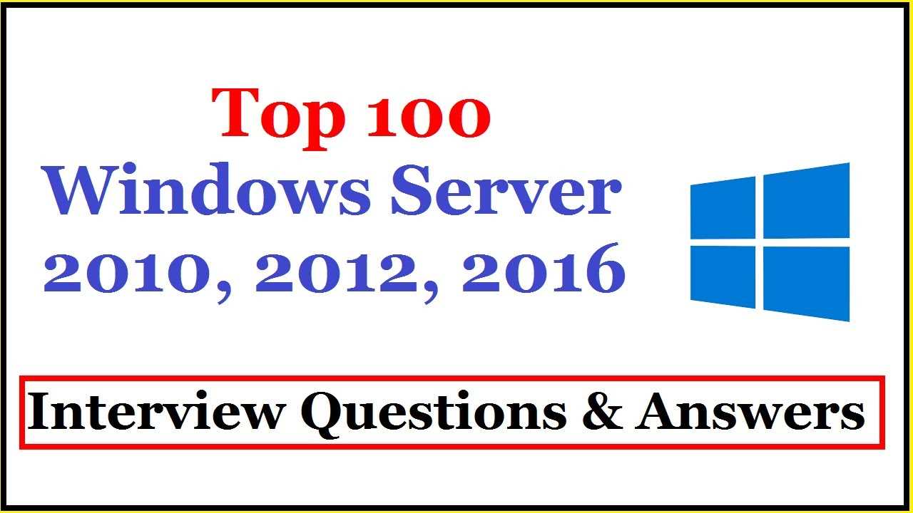 windows server 2012 interview questions and answers