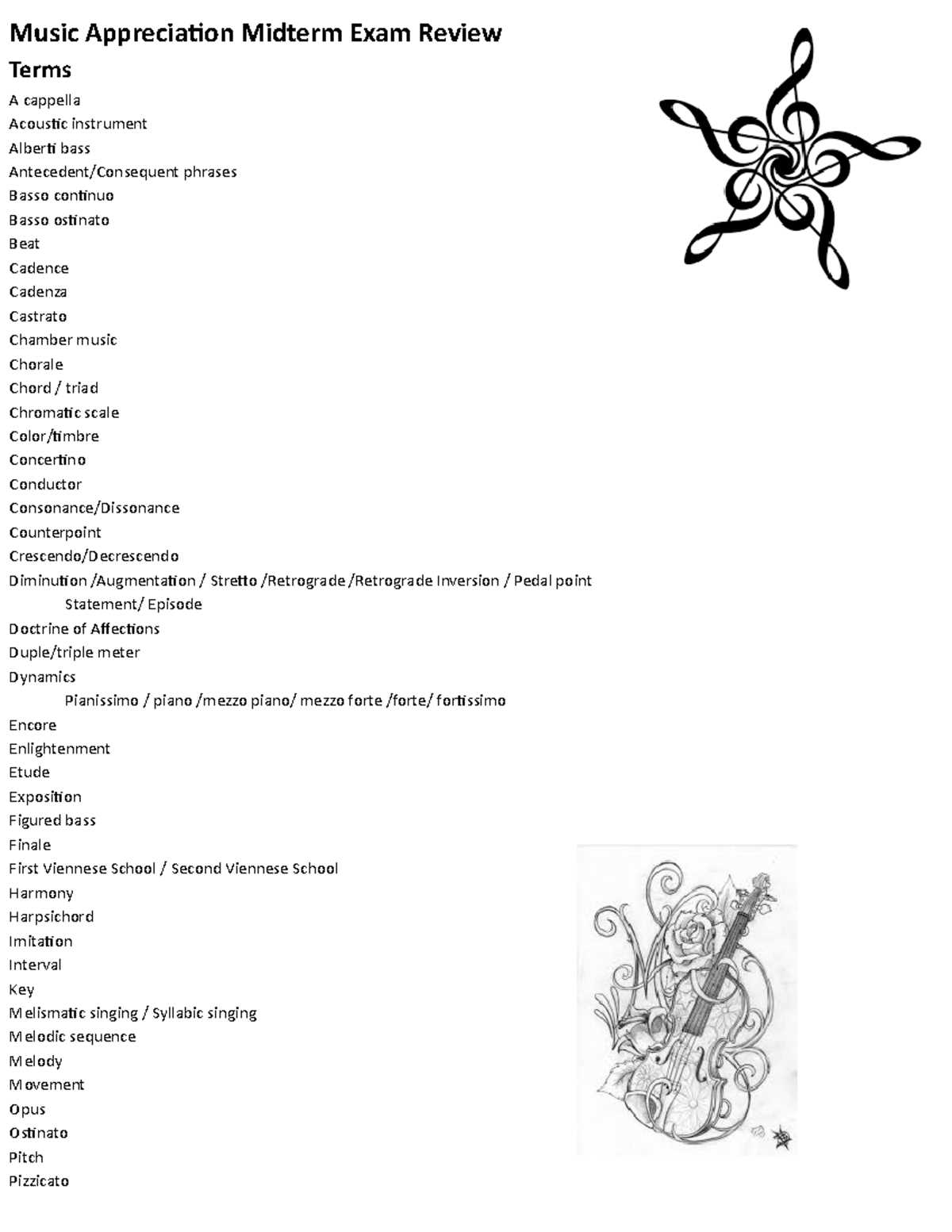 music appreciation midterm exam answers