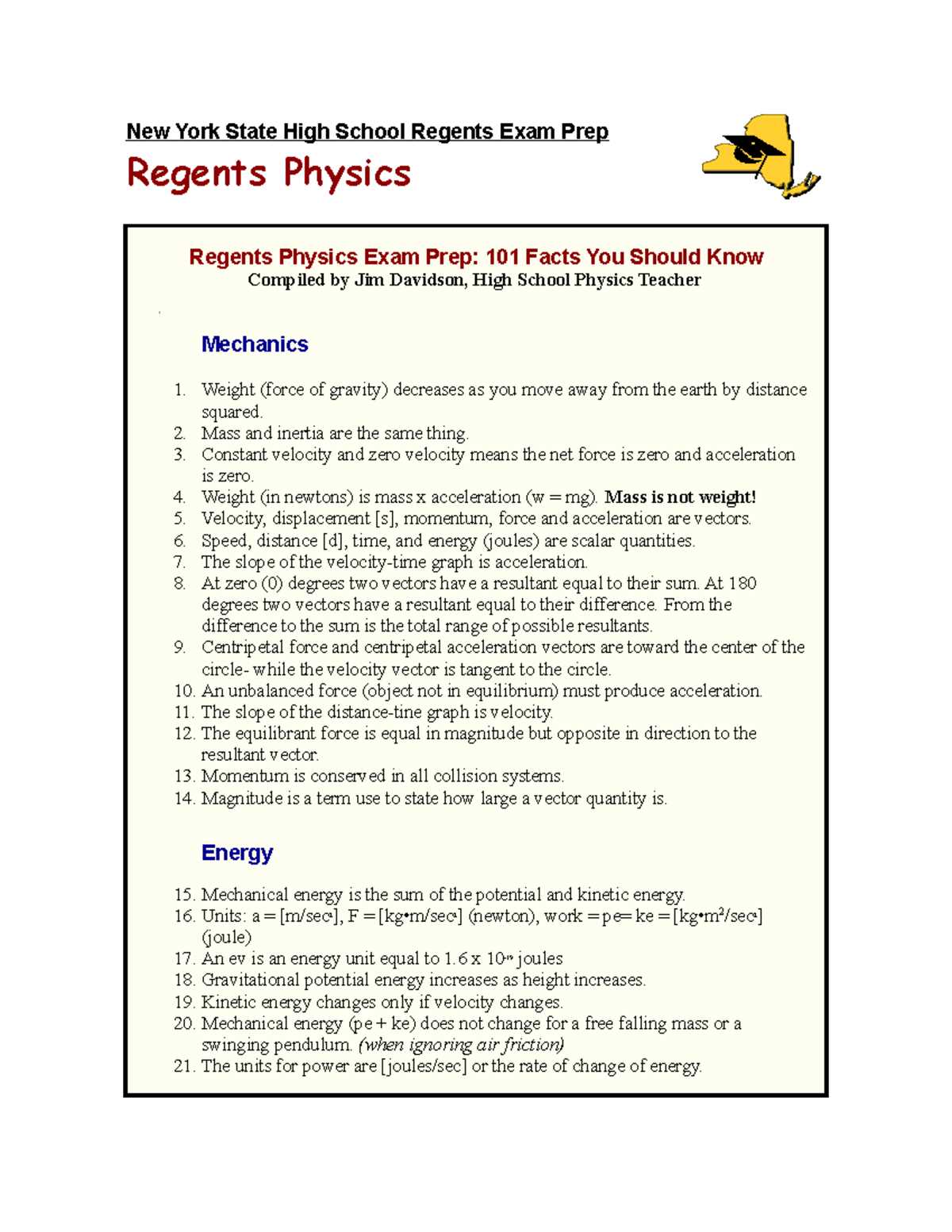 regents exams and answers physics