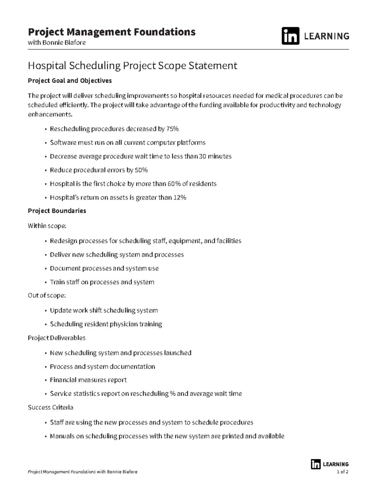 project management foundations schedules exam answers