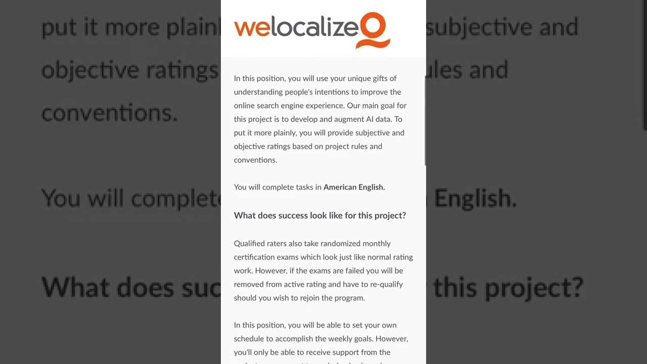 welocalize rater exam answers