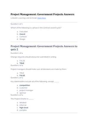 project management foundations ethics linkedin exam answers