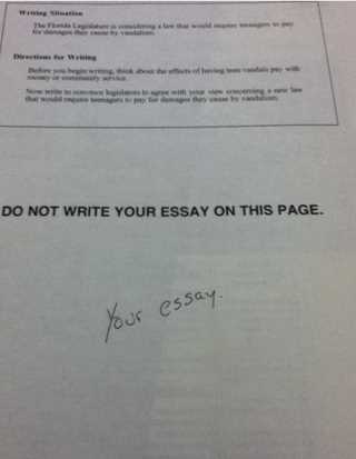 bad exam answers