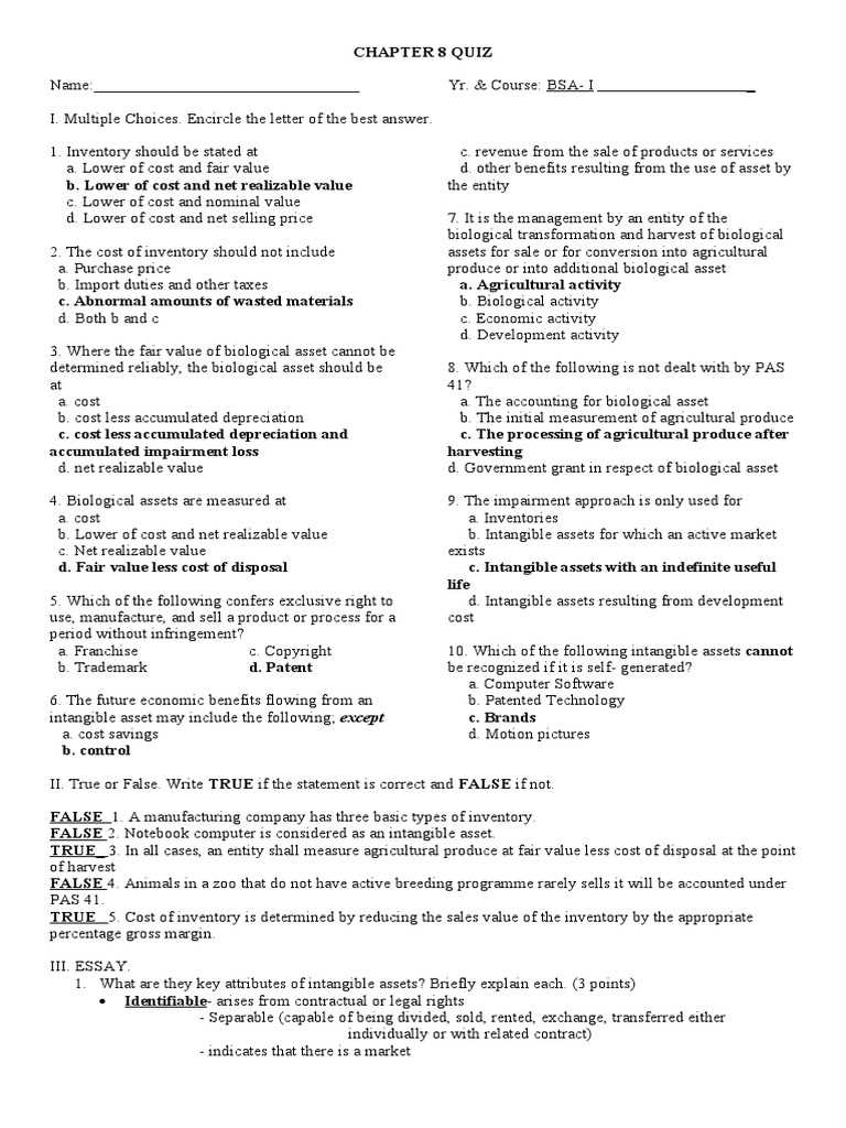 chapter 8 loans answer key