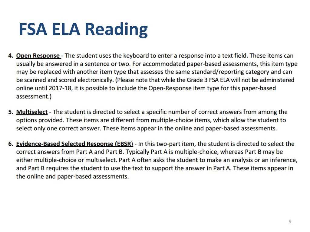 fsa ela writing practice test answers