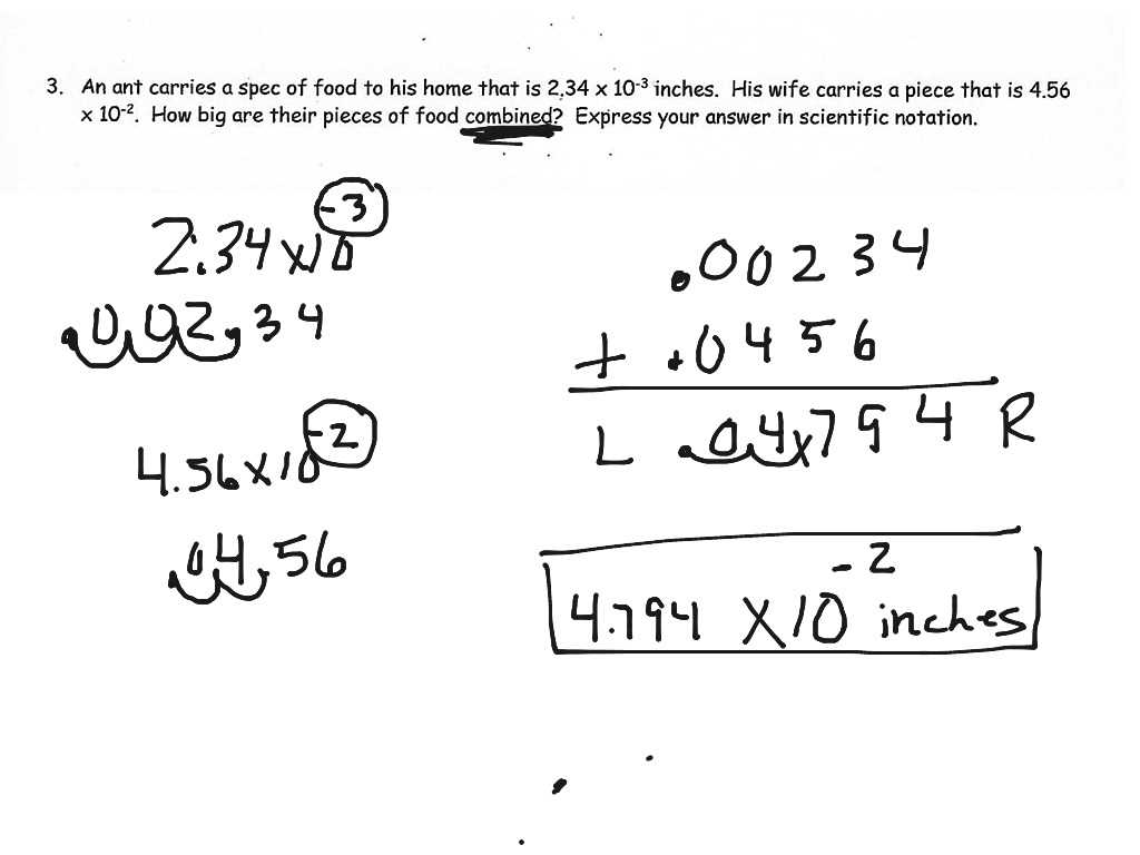 scientific notation word problems worksheet with answers