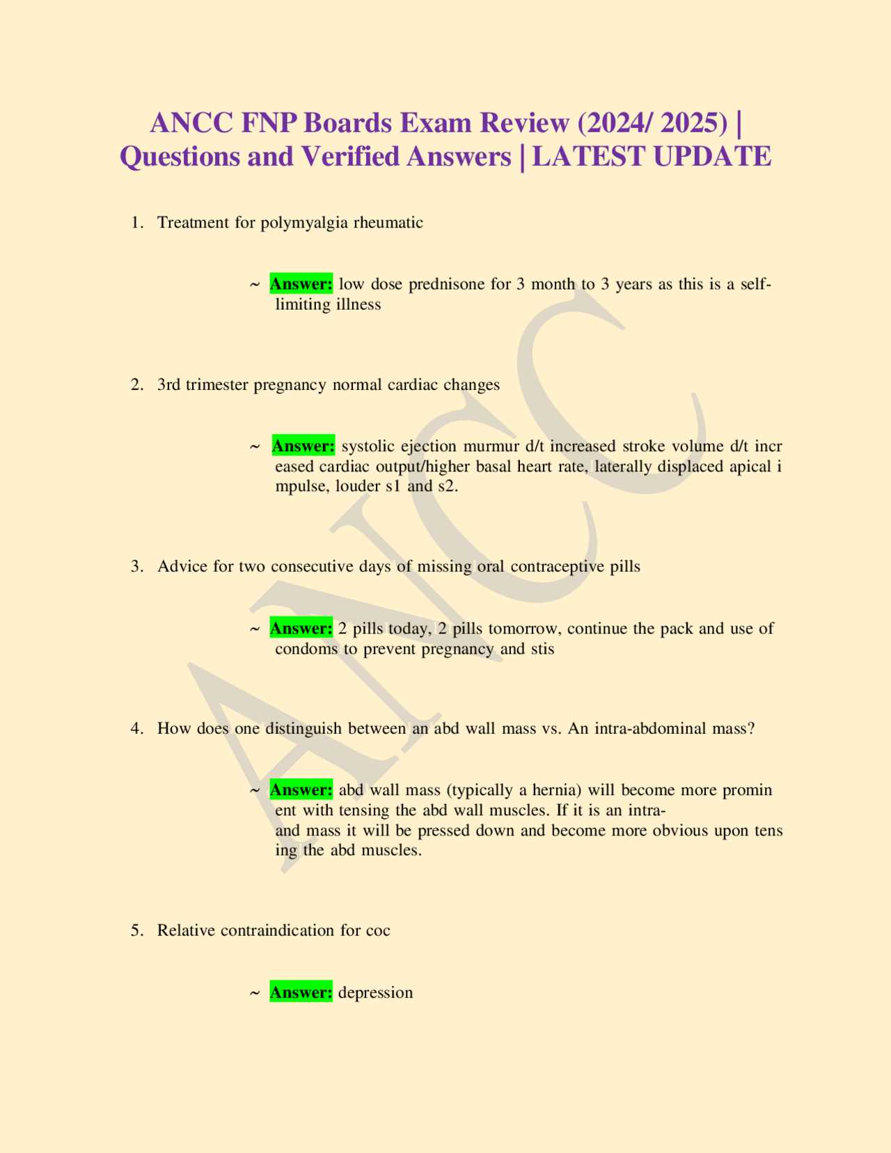 nursing board exam 2025 questions and answers